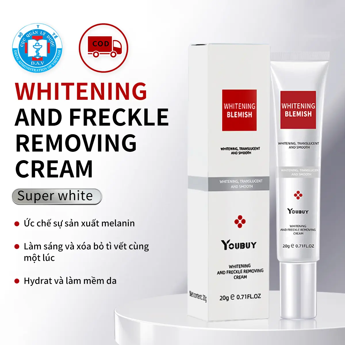 YOUBUY Skincare Cream  Giúp cải thiện màu da,vàng da, xỉn màu