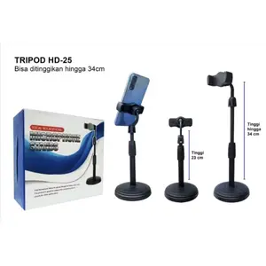 Holder HD-25 Tripod Tinggi Hingga 34cm untuk Smartphone dengan Desain Ergonomis dan Stabil