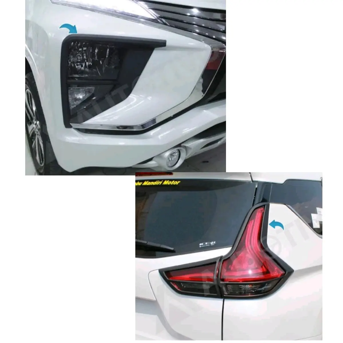 Garnis lampu xpander semua type tahun 2017 sampai 2021 warna hitam doff