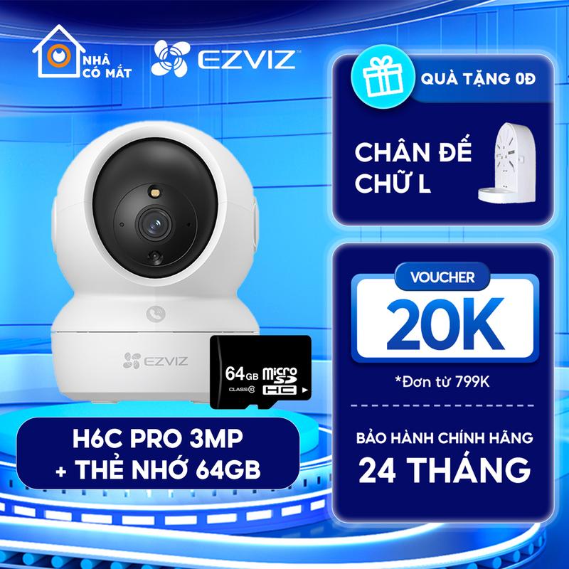 {Bản nâng cấp} Camera Ezviz H6C PRO 2M/ H6C/C6N PRO 2K 3MP trông em bé có nút gọi chạm, màu đêm thông minh, đàm thoại 2 chiều, bảo hành 24 tháng