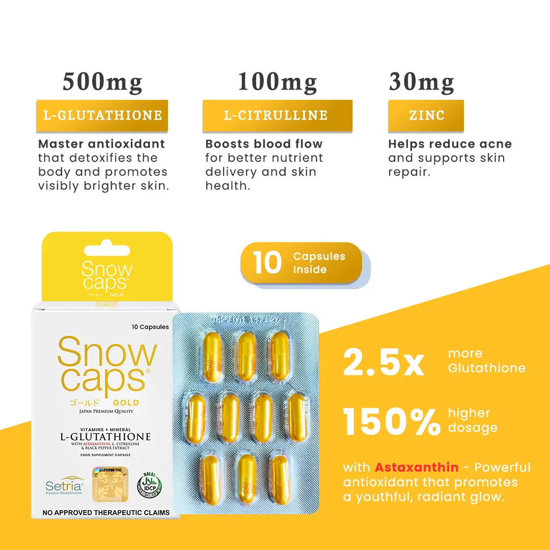 SnowCaps Gold 500mg L-Glutathione (10 capsules) - TikTok Shop Philippines SnowCaps Gold 500mg L-Glutathione (10 capsules) - TikTok Shop Philippines