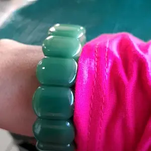 Gelang Gi0k kesehatan Model Kotak Manik Aksesori Tampilan mewah elegan