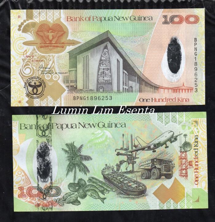 Terlaris BL 1347 Per 1 Lembar Papua 100 Kina Hybrit Unc COD 2
