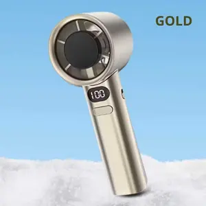 Kipas Angin Mini Portable 150 Tingkat - Tampilan Digital LCD, Turbo, Pendinginan Cepat, Isi Ulang USB (Kipas Tangan Genggam)