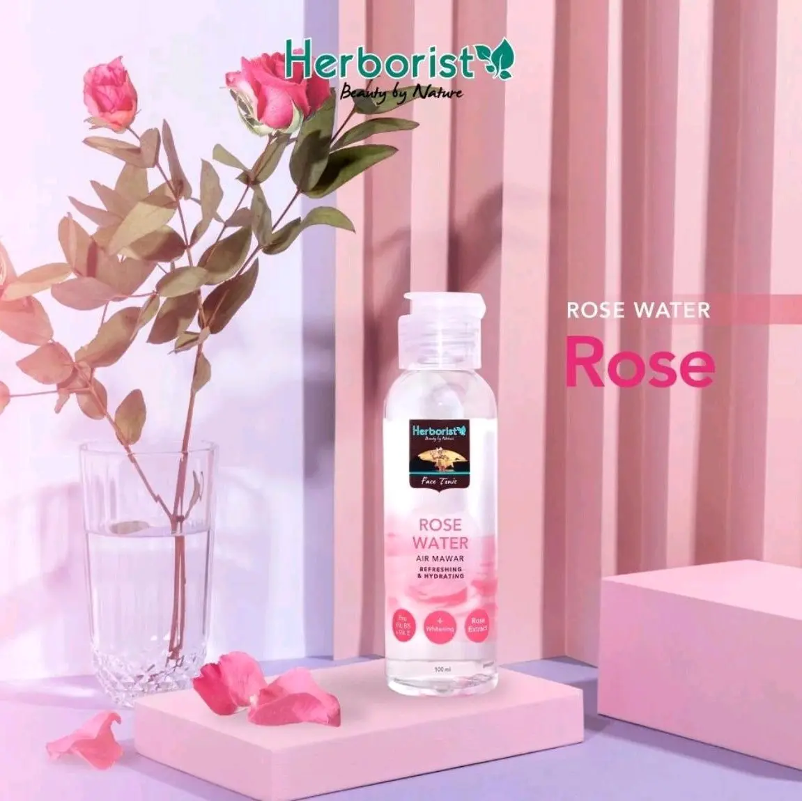 herborits rose water cleanser Wajah