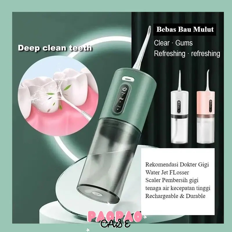 Paopao Case Smart Electric Oral Irrigator Water Flosser Dental 280ML Oral Care Dental Scaler Teeth Portable USB Rechargeableeaner Portable