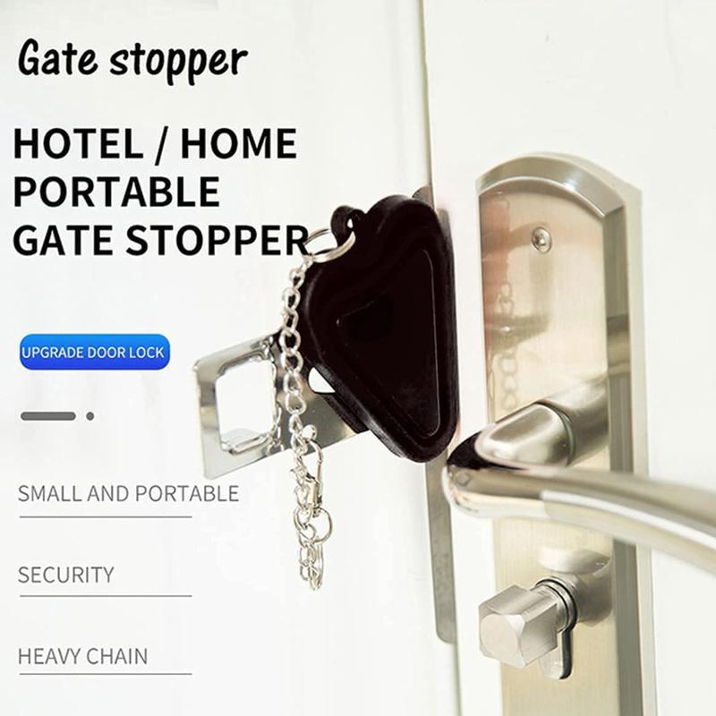 Product Introduction of Portable Door Lock Double Hole Security Door Locker Travel Lockdown Lock Latch Door Lock Security Devices 7