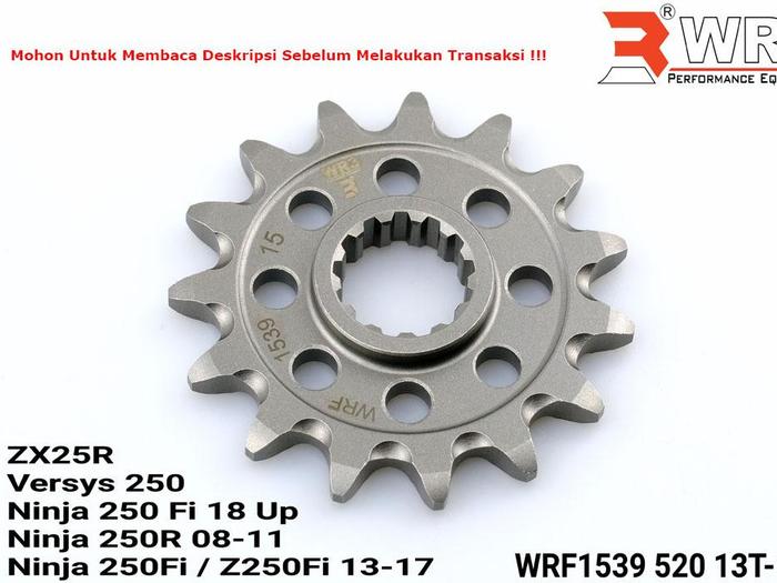 Gambar Gear Depan WR3 WRF 1539 -520 Ninja Uk 14-15 Ninja 250FI/New Ninja/Ninja 250R/ZX25R/ Vesys 250 - 14T dari WR3 Kota Administrasi Jakarta Barat Tokopedia