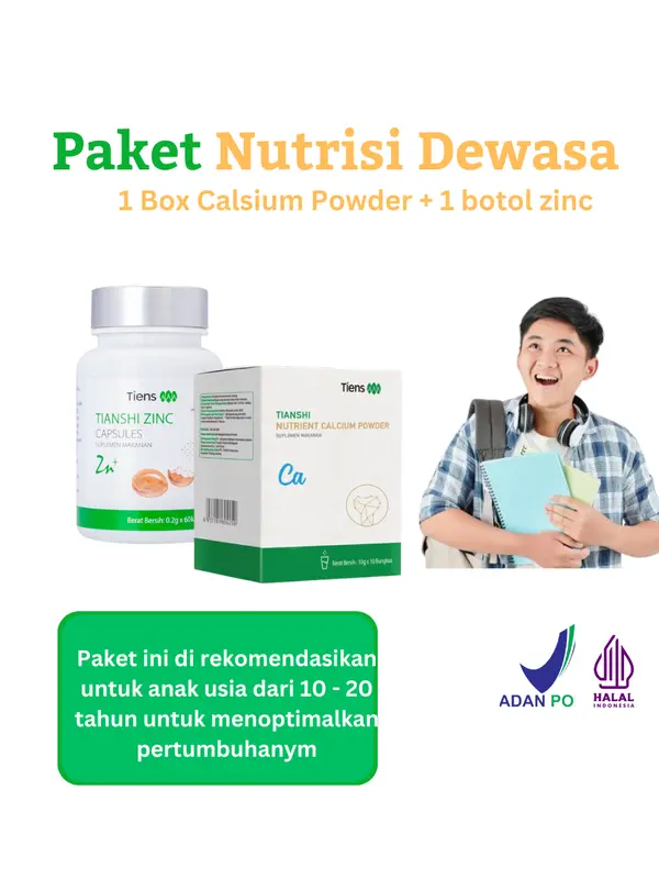 Tiens Paket Peninggi Badan Dewasa - Suplemen Kalsium untuk Tulang Sehat vitamin d & k kesehatan tulang calsium 4