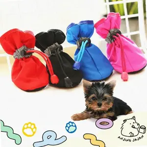 [PROMO] 4pcs Sepatu Anjing / Kucing Boots Tebal Anti Slip Anti Air | Sepatu Anjing / Kucing Murah Anti Hujan Cocok Dingin | Hot Item