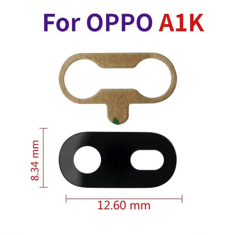 Ống kính camera sau bằng kính có chất kết dính cho OPPO , cho A1k, A5S, A7, A8, A9, A15, A15s, A16, A35, A52, A53, A54, A74, A93, F9, F11 Pro 2