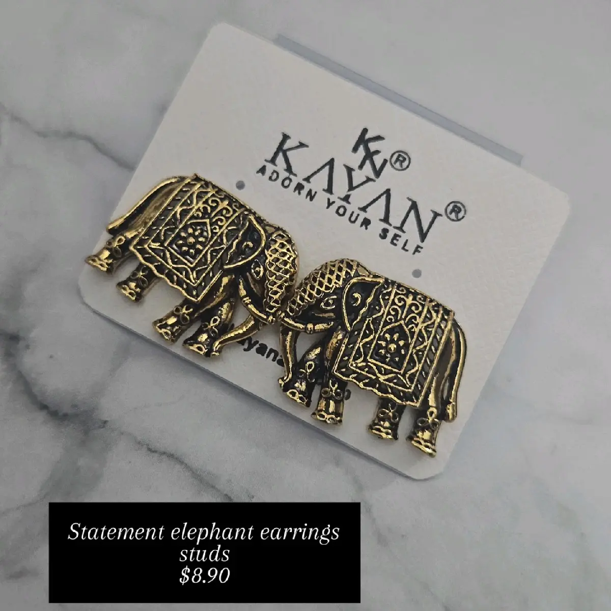 Elephant Ear studs statement piece