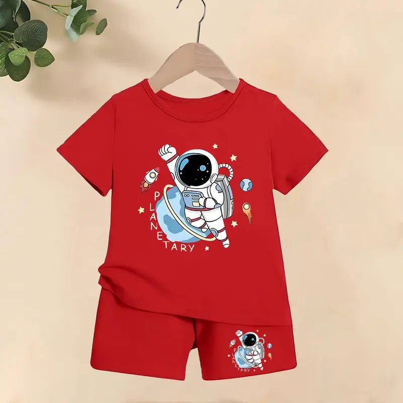 Setelan Baju Dan Celana Anak-Anak Astronot Planetary Untuk Usia 1-10 Tahun - Setelan Anak Laki-Laki 6