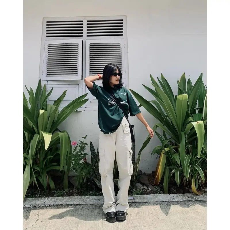 OOTDSUPPLY Oversize Polo Shirt Enthusiast Clubs Dark Army l Kaos Polo Pria dan Wanita OVZ-PS009 2
