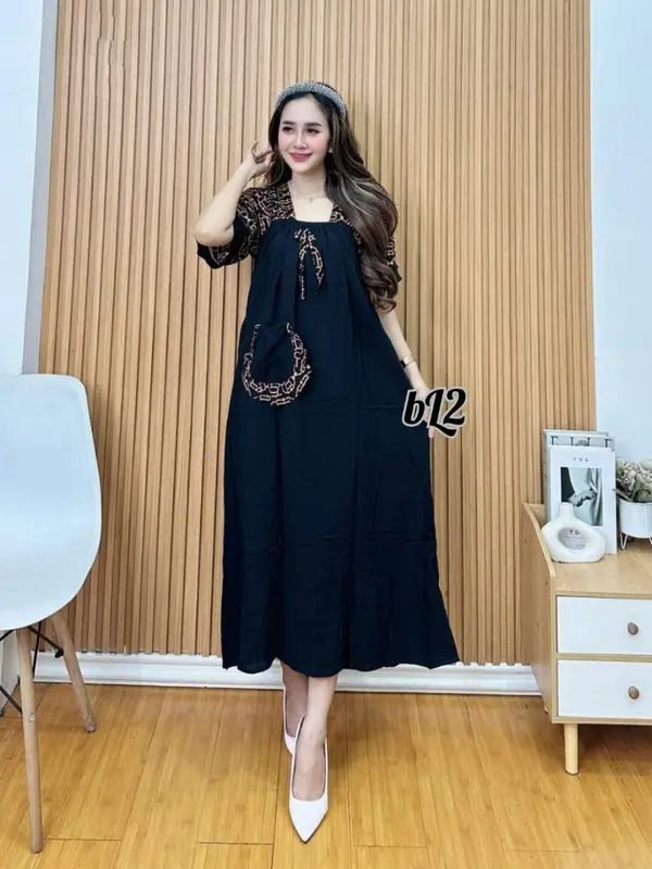 Daster Fuji Kina Bahan Rayon Tebal Ld 110 Bumil Busui 2