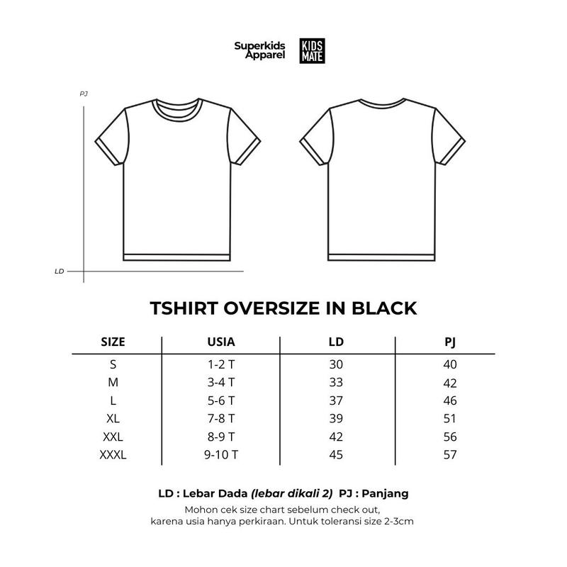 T-shirt Oversize In Black by Kidsmate Fashion 8