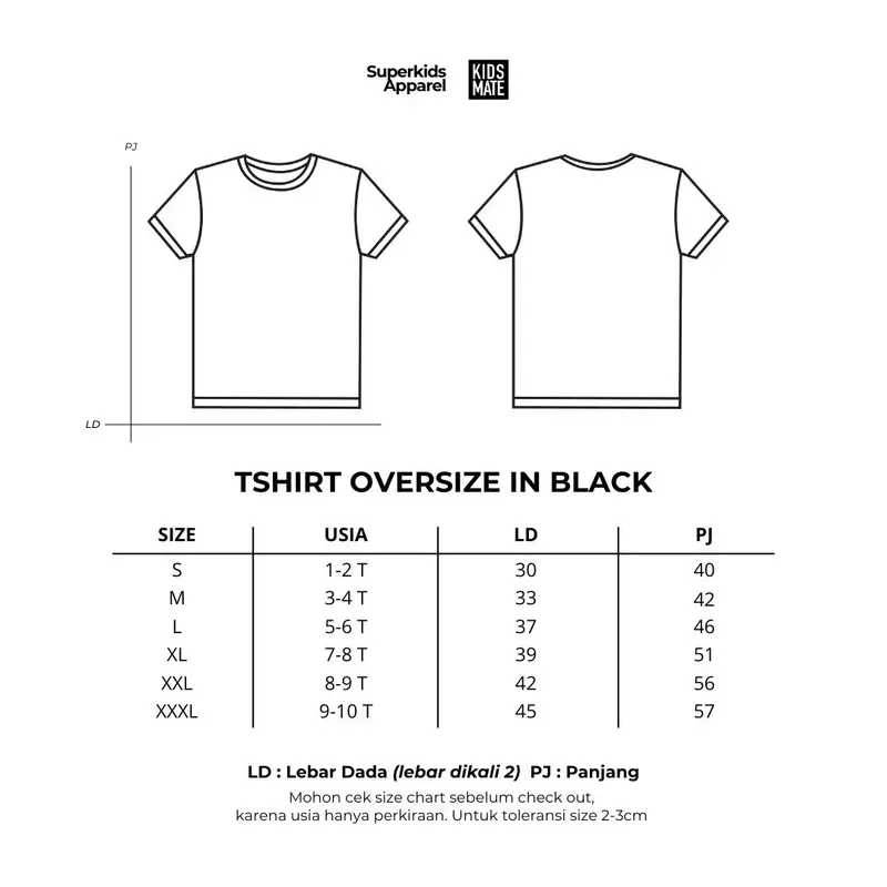 T-shirt Oversize In Black by Kidsmate Fashion 7