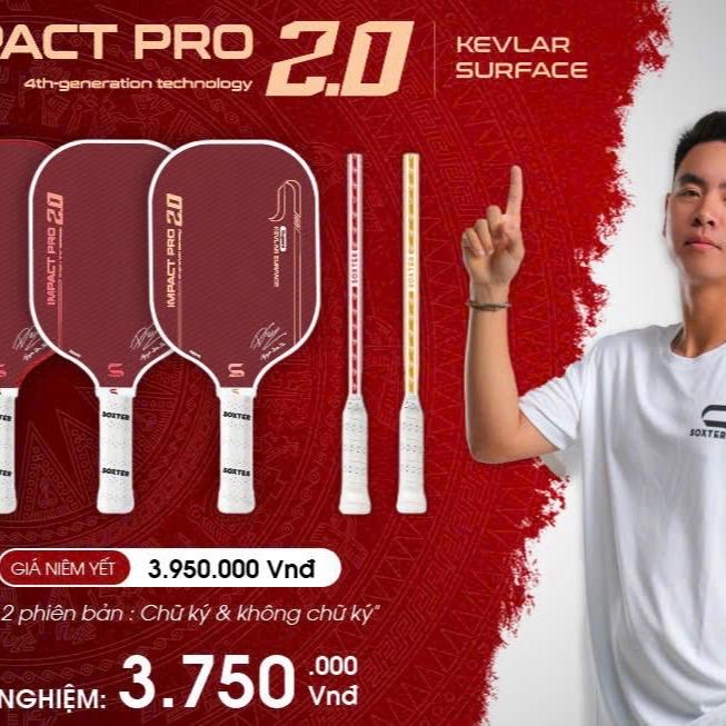Vợt Pickleball impac 2.0pro mặt siêu nhám Kevlar + carrbon ( kèm 01 bóng 01 quấn cán 01 bọc vợt 01 dán viền ) phù hợp với anh em mới chơi công thủ toàn diện và tấn công nhanh  . Mặt vợt nhám carrbon Sport