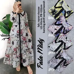 Fala midi by vinstore dress midi dress rayon motif nyaman