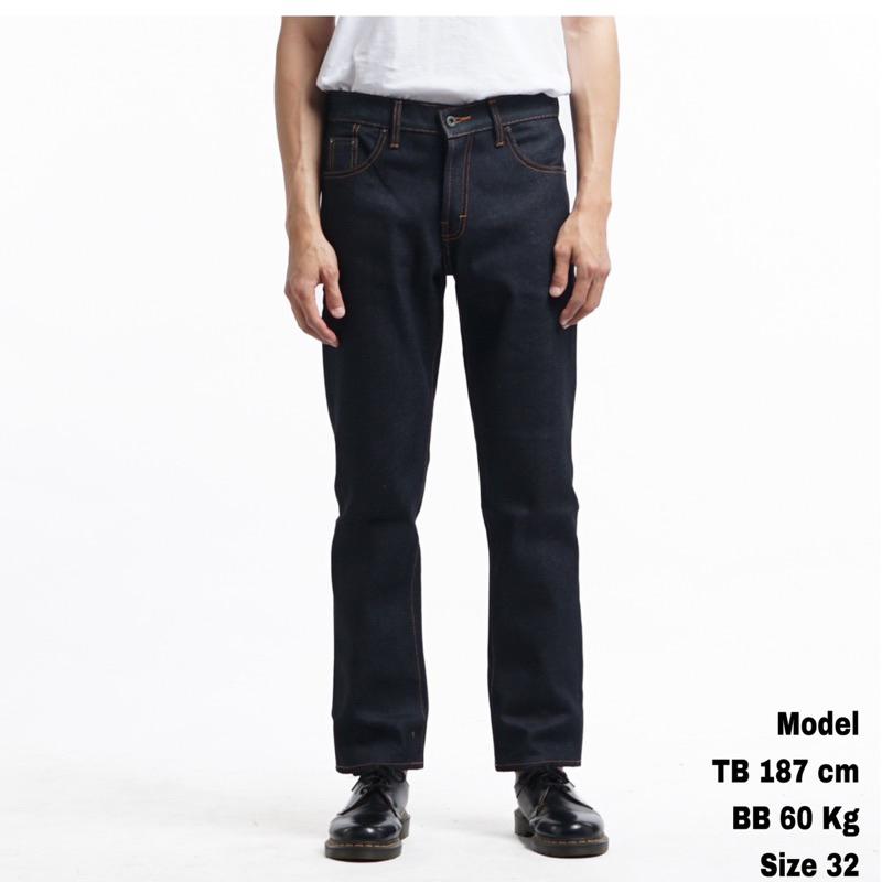 Transworld Celana Denim Selvedge 15 Oz Kaku Accent Black Indigo Art Ramon 6