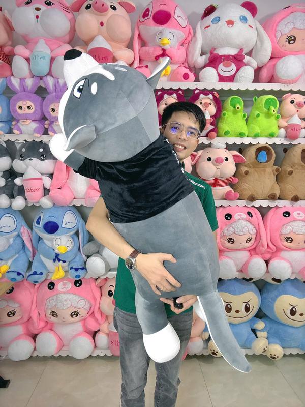 Gấu Bông Gối Ôm Chó Husky - Thú Nhồi Bông - Thú Bông