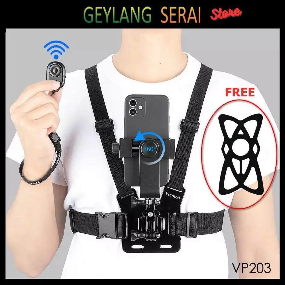 Body Chest Strap Hp Smartphone &Action Camera For Motovlog Set Cam Camera Holder Phone Foto Accessories Microphone