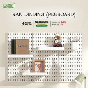 HOMEDEKOR -  Rak Dinding Pegboard Serbaguna Rak Tempel Praktis Hemat Ruang
