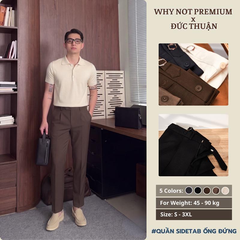 Quần âu nam Quần âu Sidetab Ống Đứng - WHYNOT PREMIUM - Form ống đứng Chất Liệu…