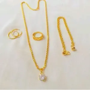 set perhiasan gelang cincin titanium awet menahun