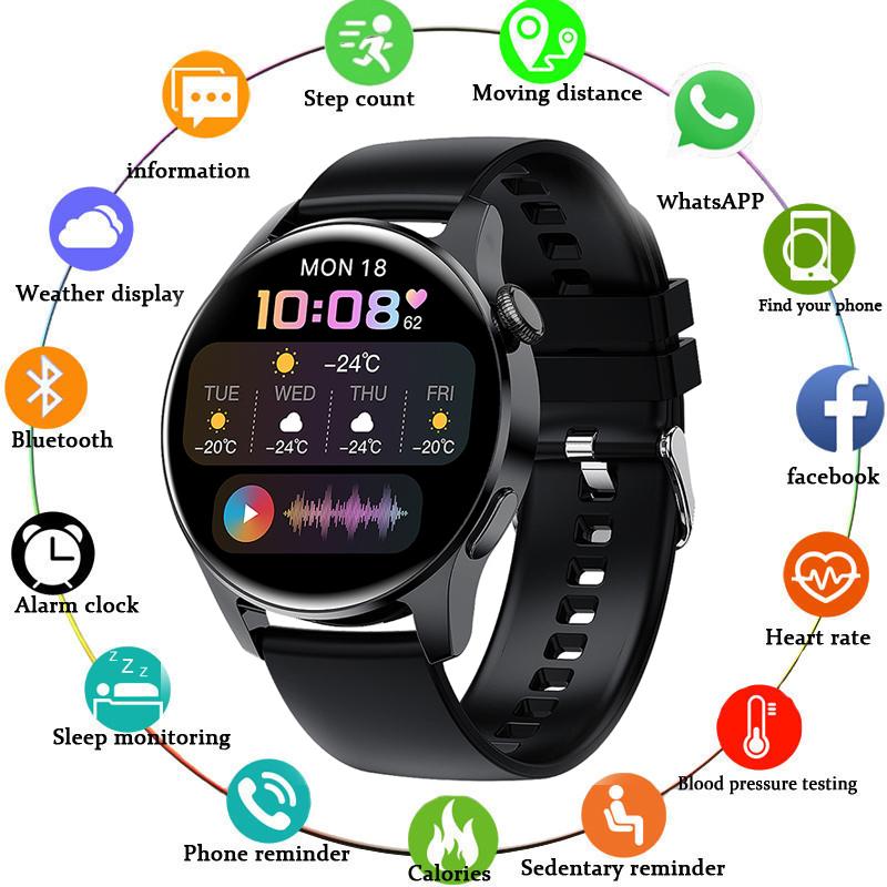 LIGE Unisex Smart Watch for Men Women Full Touch Screen Waterproof Tracking Bluetooth Call Message Reminder Fitness Magnetic Charging Smartwatch for Android iphone
