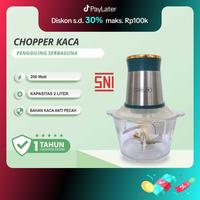 Gambar [Da Zulian Exclusive] LUNALIFE Food Chopper FP02B Chopper Kaca 2L Food Processor 300W Multifungsi Penggiling Daging 2 Speed dari Luna Indonesia Kota Administrasi Jakarta Utara 1 Tokopedia