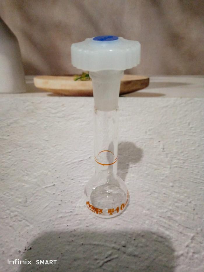 Jual Labu Ukur / Volumetric Flask 10 ml - PYREX, Kaca Borosilkicatre ...