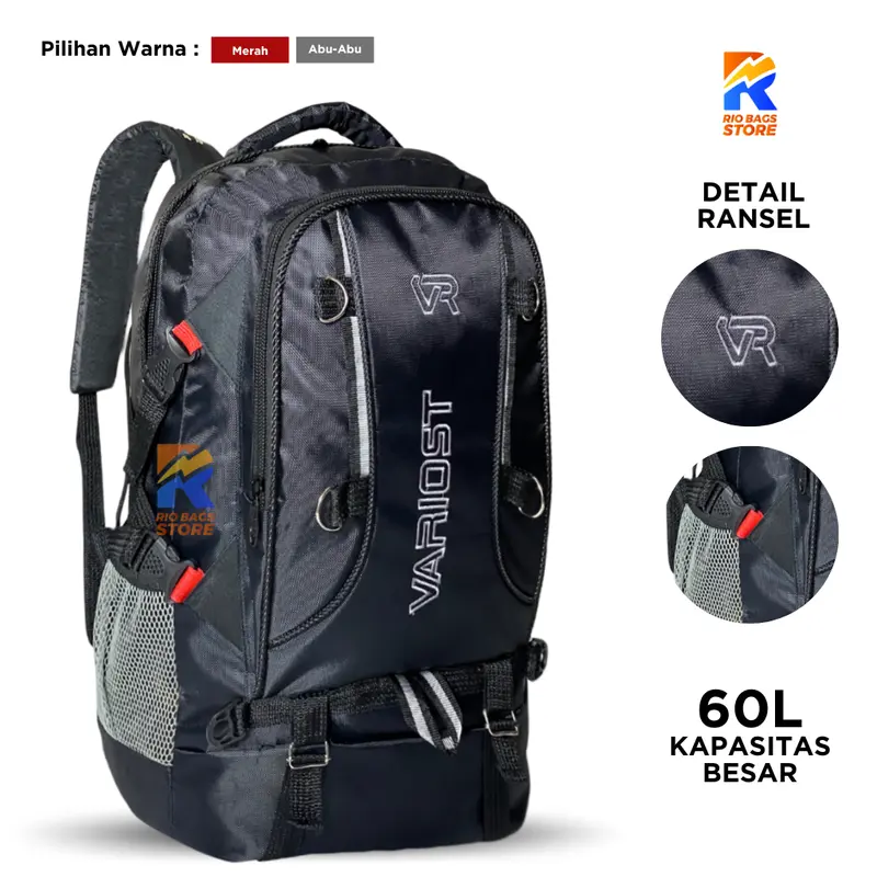 EXPLORIO - Tas Ransel Pria Jumbo Backpack 60L / Tas Ransel Carrier Unisex Pulang Kampung 7