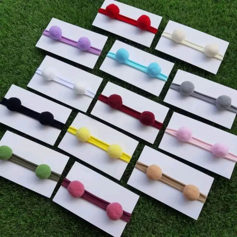Bandana Pompom Bulat Anak - Scrunchies Anak