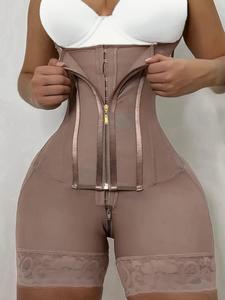 1 unidad de faja colombiana para mujer de cintura alta, levantamiento de glúteos y control de abdomen, prenda moldeadora ajustable con cinchador, faja reductora, cinturón moldeador, adecuada para uso diario o deporte
