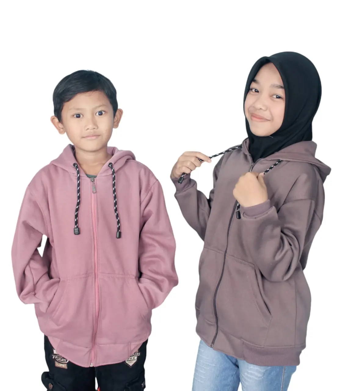 Hoodie Addict - Zipper Anak Unisex Laki-laki Perempuan Premium Original Fleece Tebal 4-15 TAHUN Pakaian Sweater size. m. untuk usia 3_5 thn 3-4 tahun Fashion