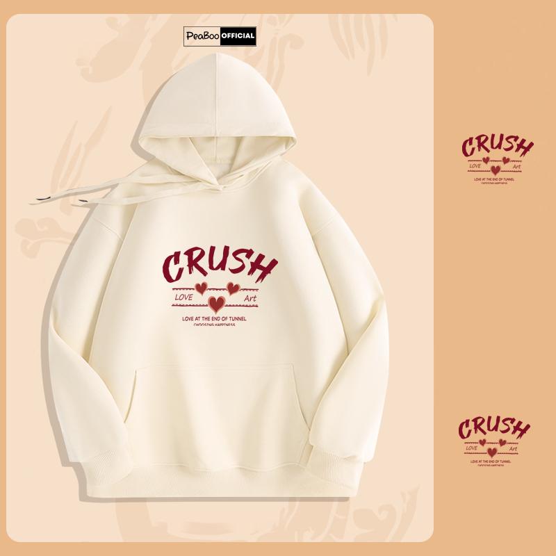 Áo Hoodie Chữ M Nam Nữ By PEABOO Unisex Chất Nỉ Lót Bông Mũ 2 Lớp Form Rộng