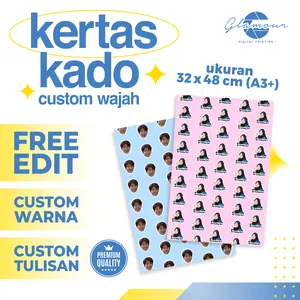 KERTAS KADO CUSTOM WAJAH AYANG KPOP BTS / Kertas Kado Viral Custom Gambar Wrapping Paper gambar wajah muka