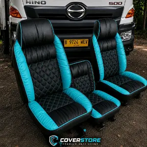(COD) Sarung Jok Mobil Truk Hino 500 Fuso Umpelung Toronton Giga Motif Sofa (BONUS) Sarung Setir Dill Car