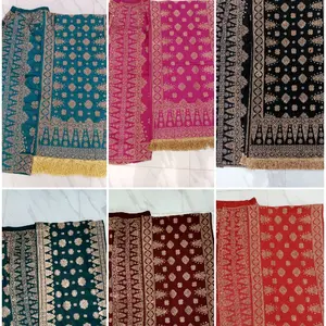 songket bordir bahan katun strect ngaret