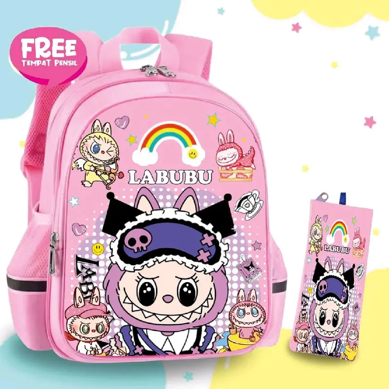 BISA (COD) BAYAR DI TEMPAT ,TAS SEKOLAH LABUBU TK SD PAUD PEREMPUAN TAS SEKOLAH TERLARIS, TAS SEKOLAH 2025 Fashion ransel Motif Anak 3