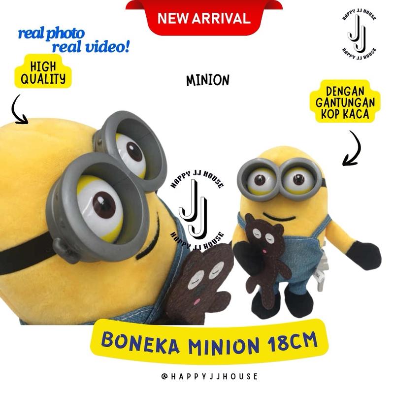 [HAPPYJJ]BONEKA MINION VIRAL DENGAN KOP KACA Dolls 2