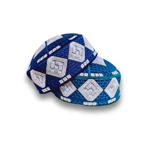 Peci Bordir Pakistan untuk Sholat Muslim Kopiah Pria Dewasa Songkok Motif