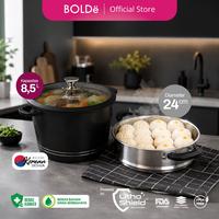 Gambar Organic Black Series 24cm Pot+ Steamer - Hitam dari Bolde Official Store Kota Tangerang 4 Tokopedia