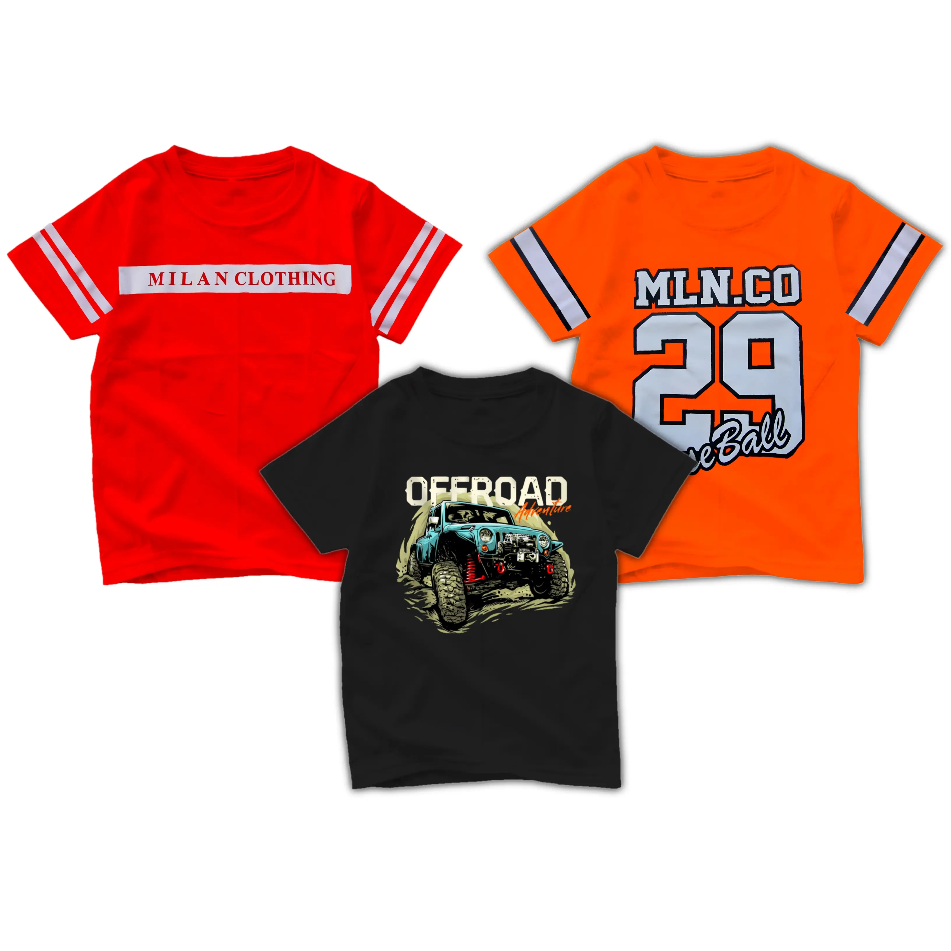 Paket 3 pcs kaos distro anak laki laki dan perempuan usia 3,5-14 tahun bahan katun combad 30s  Cotton Combed
