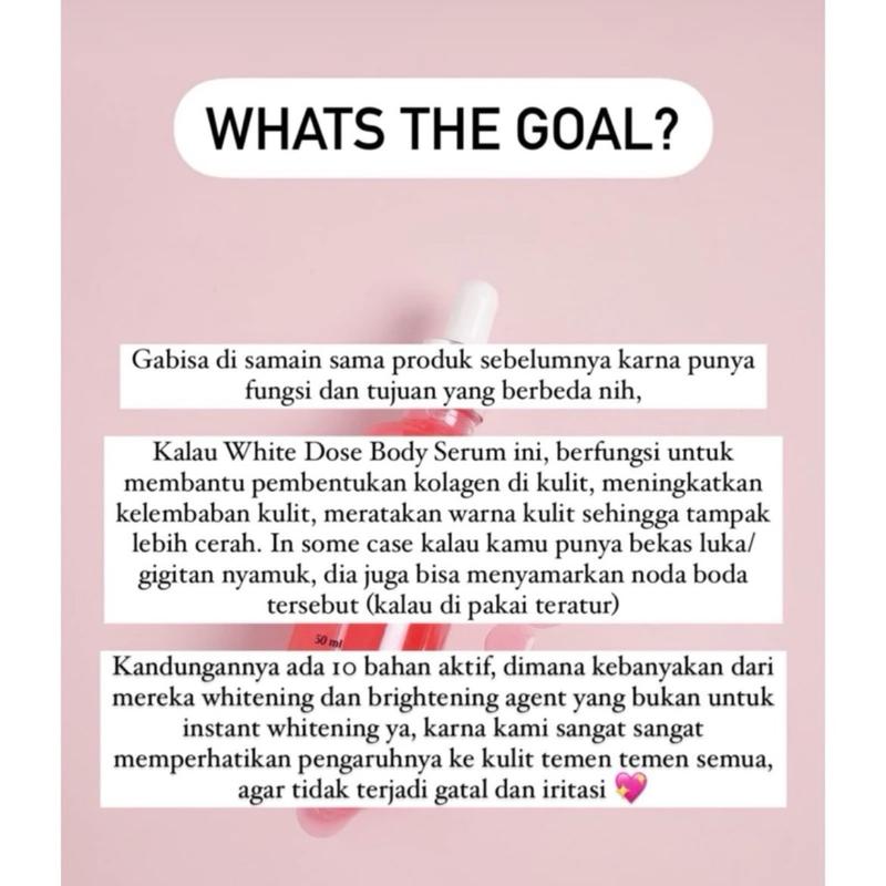 PAKET MENCERAHKAN BADAN MARINA UV WHITE HEALTHY AND GLOW DAN HOUSE OF BEAUTY WHITE DOSE BODY SERUM 50 ML NEW YOUTH SKIN REVOLUTION Lotion Tubuh Pencerah 5