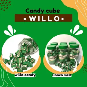 Permen viral candy cube willo isi 60 pcs// kemasan toples dan plastik
