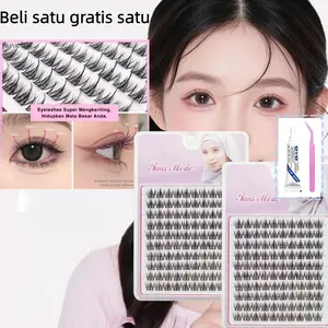 Harga Borong，Kualiti Premium！Bulu Mata Palsu Lentik & Tebal SepaketKalis Air & Peluh