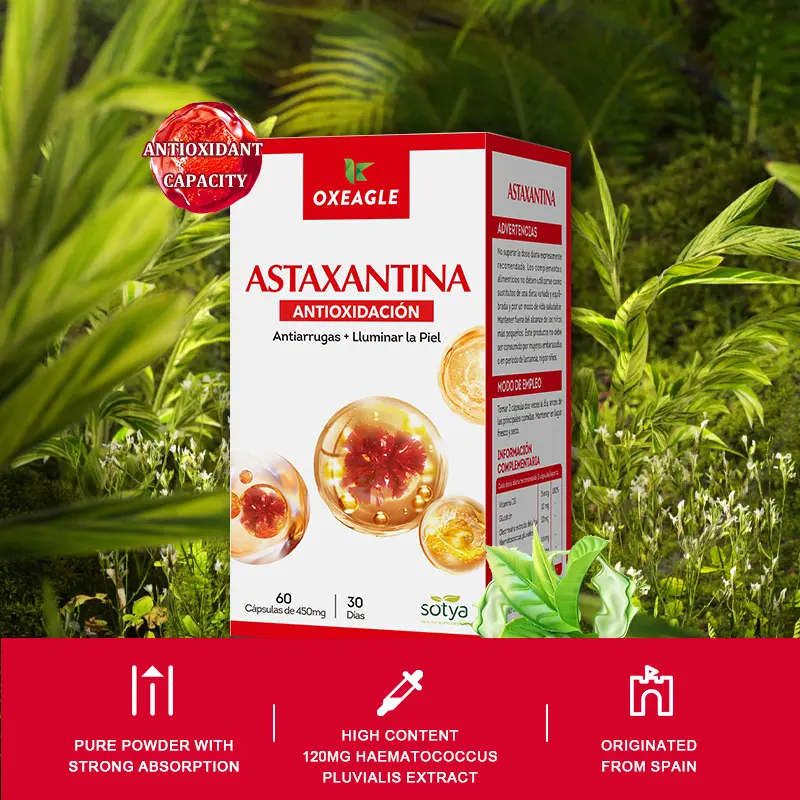 1PC【Sotya Oxeagle】Natural Astaxanthin Supplement + Lutein | Vision & Joint Support | Effective Antioxidant | Strong Immunity | Eye Care | For Gamers & Office Workers Health | 60 Capsules