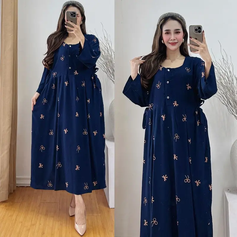 Saerah - Daster Jumbo Terbaru 2025 - Busui Bumil Kancing Depan - Rayon - Wanita 5